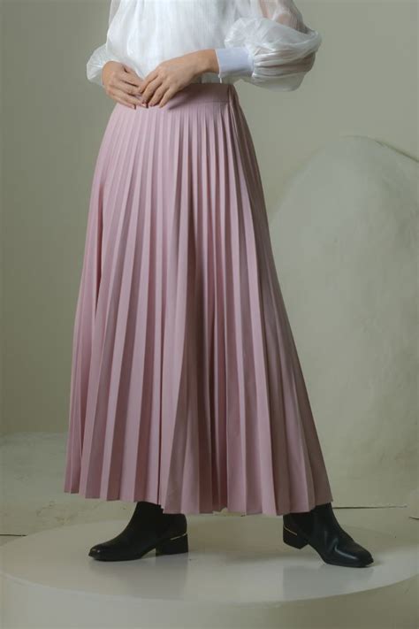 Pink Pleated Skirt Le Merge