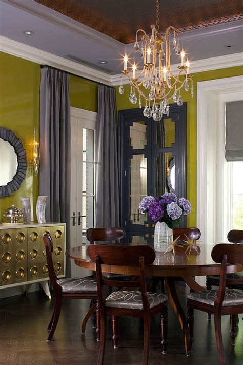 Trendy Color Duo 20 Dining Rooms That Serve Up Gray And Yellow