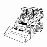 Bobcat Skid Coloring Steer Loader Clipart Sketch Drawing Number Tractor Printable Loaders Construction Vin End Colouring Equipment Truck Jcb Case sketch template