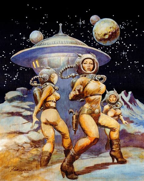 Space Girls Don Marquez Sci Fi Retro Futuristic Space Fiction