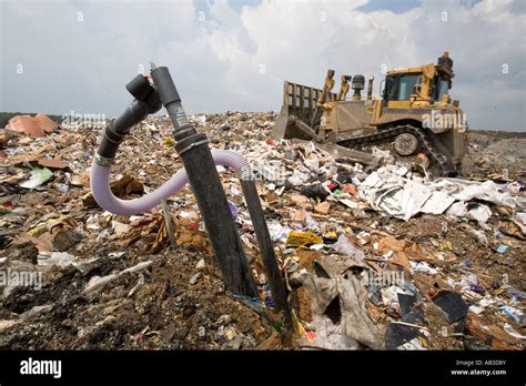 Methane From Landfill Recovery System Stock Photo Alamy