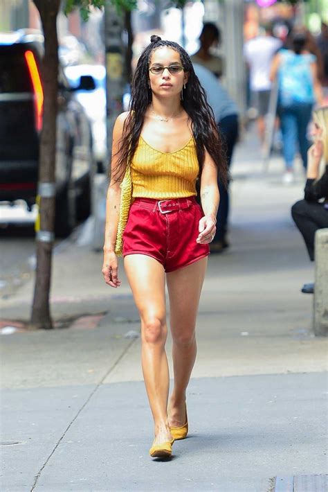 Zoe Kravitz In A Red Shorts Was Seen Out In New York City 08012018