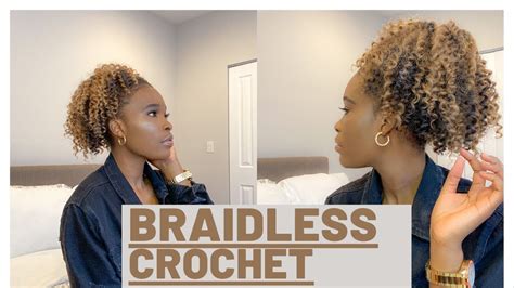 Braidless Crochet High Puff Quick Easy Youtube