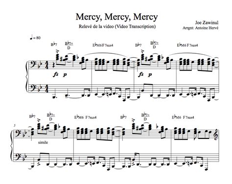 Mercy Mercy Mercy Cours Piano Jazz Dantoine Herve
