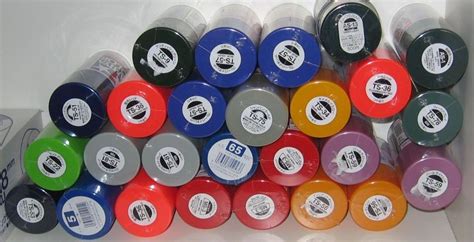 Tamiya Acrylic Spray Paint Color Chart