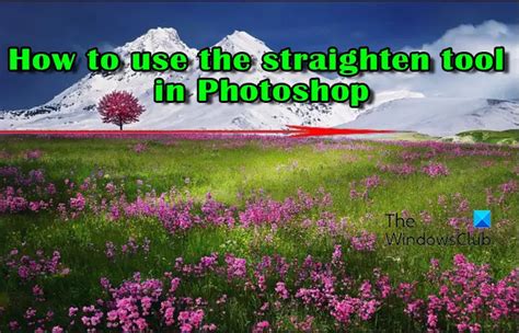 How To Use The Straighten Tool In Photoshop Thewindowsclub