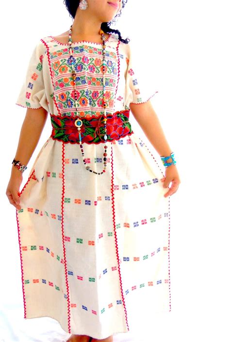 items similar to divina mexican huipil tunic contemporary handwoven maxi dress frida kahlo style