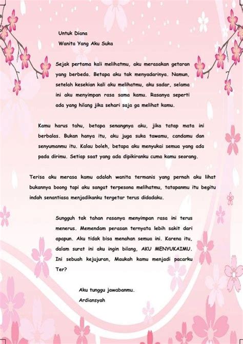 Berbicara tentang sebuah rasa ibu untuk putrinya. 16 Contoh Surat Cinta Singkat, Lucu, Untuk Senior, DLL ...