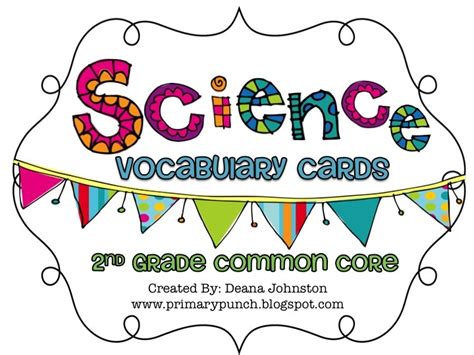 Lots Of Common Core Science Vocabulary Cards Science Aka Wonder In