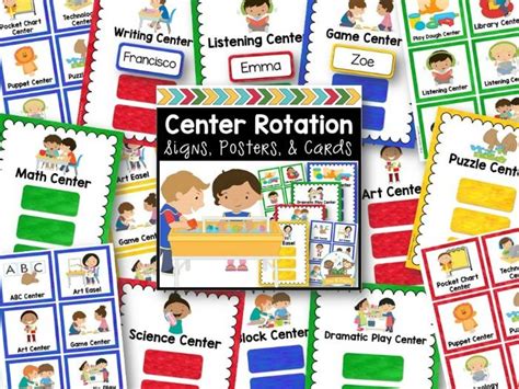 Center Rotation Signs And Cards Pre K Pages Center Rotations