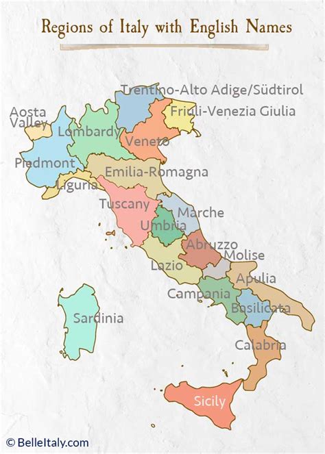Map Of Italy Regions Helps You Locate Each Italian Region