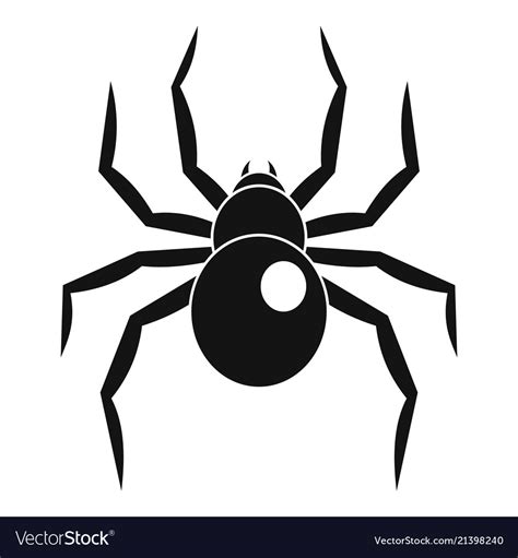 Black Widow Spider Icon Simple Style Royalty Free Vector