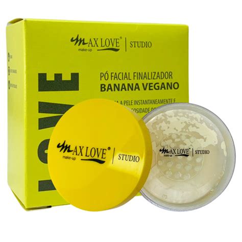 Pó Facial Finalizador Banana Vegano Max Love Virtual Make