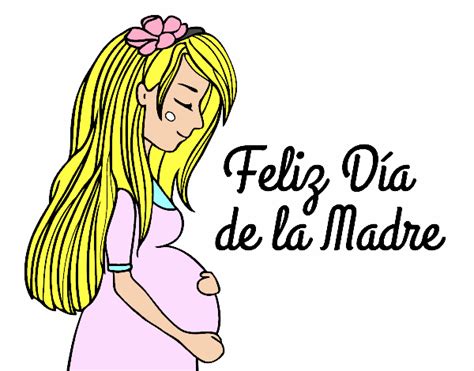 Dibujo De Mamá Embarazada En El Día De La Madre Pintado Por En Dibujos