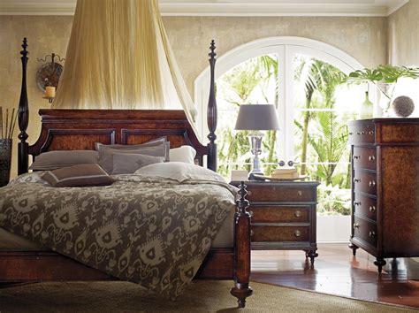 Stanley Furniture British Colonial Portfolio Poster Bedroom Set In Caribe