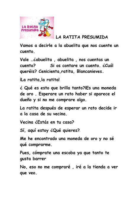 La Ratita Presumida Cuento Corto Cuentos Cortos Para Ninos By Merlina