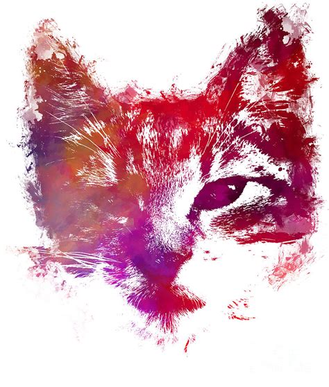 Purple Kitty Digital Art By Justyna Jaszke Jbjart Fine Art America
