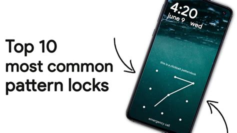 Top 10 Most Common Pattern Locks Youtube