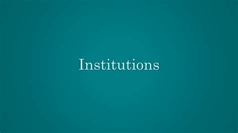 Institutions Youtube