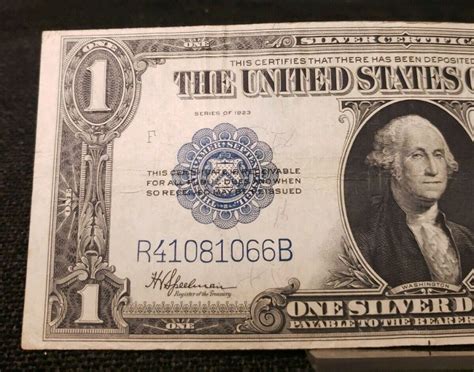 1923 1 One Dollar George Washington Silver Certificate U