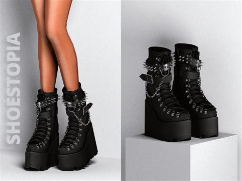 Shoestopia Gothic Boots The Sims 4 Download Simsdomination