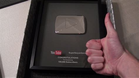 Unboxing My 100000 Subscriber Silver Play Button Plaque Acidic