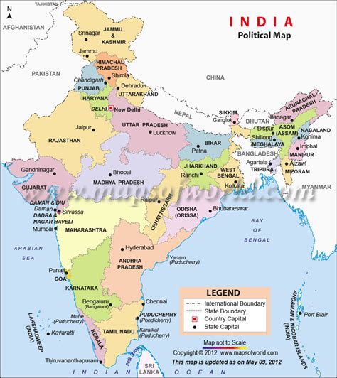 India political map shows in detail the states, capital cities as well as the bordering countries of india. India 2 - Kolkata to Dimapur and Kohima, Nagaland - East India