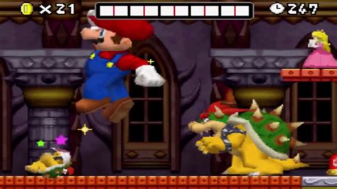 New Super Mario Bros Ds All Bosses With Mega Mushrooms Youtube