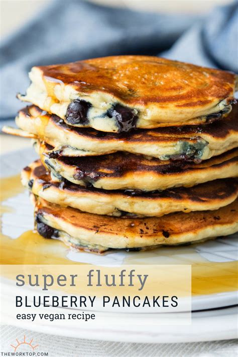 Blueberry Vegan Pancakes Fluffy Vegan Dairy Free
