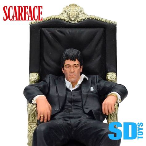 Scarface Tony Montana In Chair 18 Cm Movie Icons Statue From Sd Toys