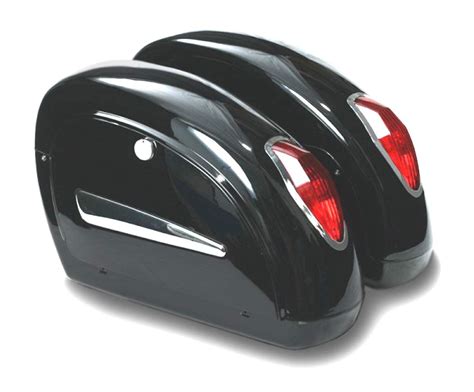 Rigid Saddlebags For Custom Motorcycle Of 20 Liters Capacity Color In