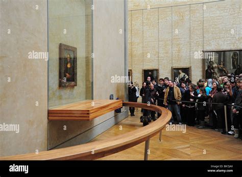 France Paris Louvre Museum Art Gallery Mona Lisa Room Crowds Of