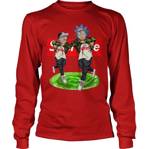 I saw the ad in instagram with the supreme rick and morty shirt but with schwifty instead of the supreme text. New Hiphop Style Rick And Morty Supreme Shirt - Premium ...