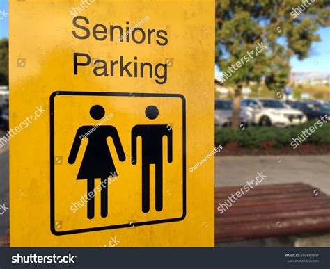 Senior Parking Sign Public Parking Elderly Stock Photo Edit Now 659487397