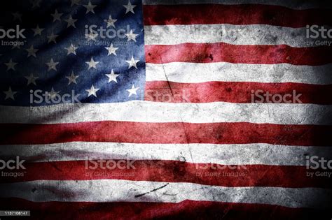 Grunge American Flag Stock Photo - Download Image Now - iStock