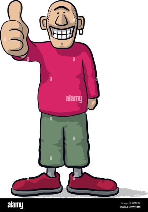 A Character With Thumb Up Stock Vector Image Art Alamy