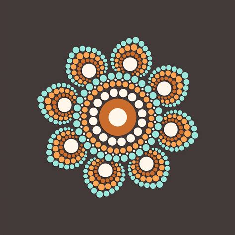 Vector Dot Painting Mandalas Aboriginal Style Of Dot Painting 6174118