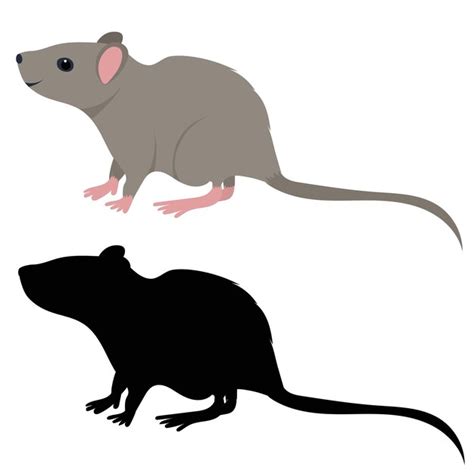 Premium Vector Mouse Rat Flat Design Isolated Vector