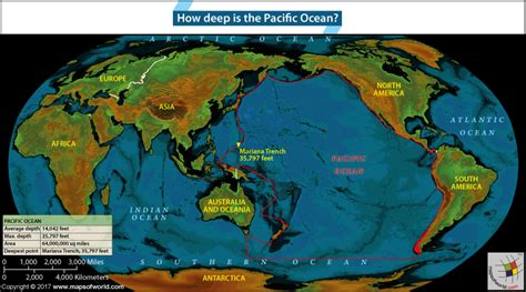 How Deep Is The Pacific Ocean Average Depth Of Pacific Ocean