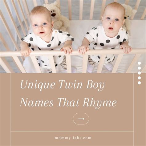 Unique Twin Boy Names That Rhyme 240 Amazing Options