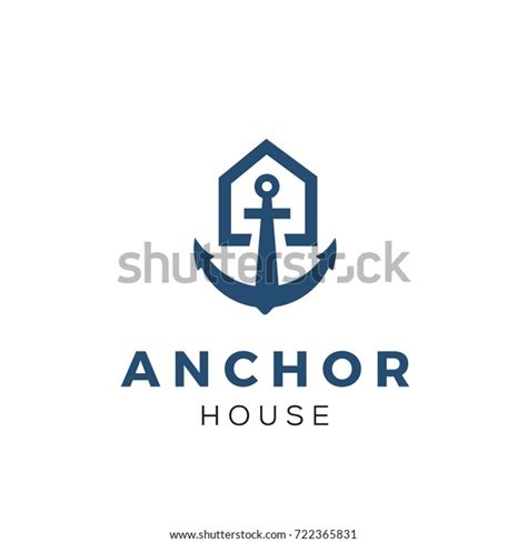 Anchor Mortgage House Logo Vector Template Stock Vector Royalty Free