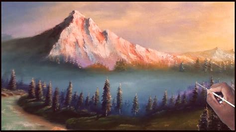 Paint With Dilip Art A Beautiful Mountain With Oil