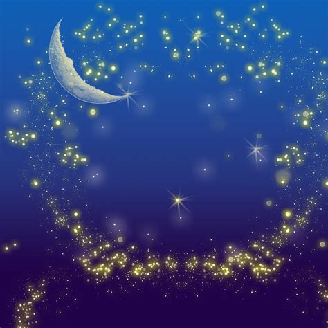 Midnight Sky Moon And Stars Free Stock Photo Public Domain Pictures