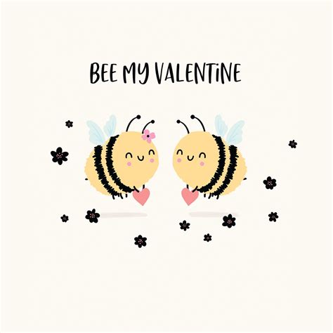 Bee My Valentine Card Boomf