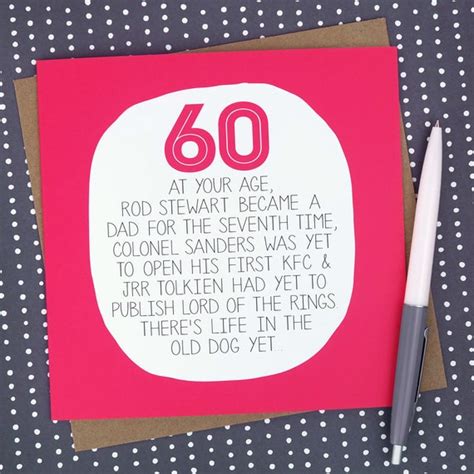 60th Birthday Card At Your Age Funny 60th Birthday Card