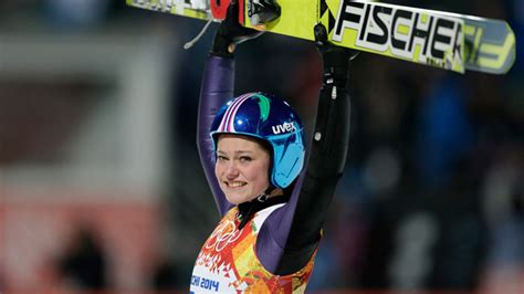Vogt Wins 1st Gold In Womens Ski Jumping
