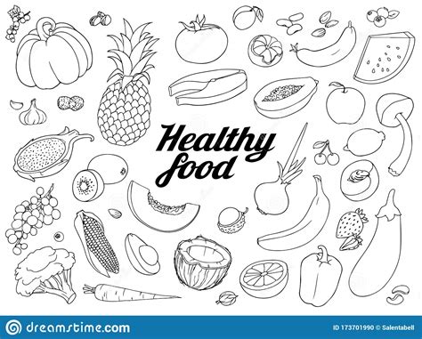 healthy-food-set-hand-drawn-rough-simple-sketches-of