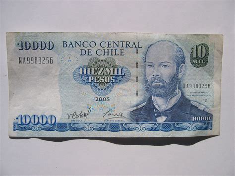 Chilean 10000 Peso Bill Worth About 40 At Current Exchan Flickr