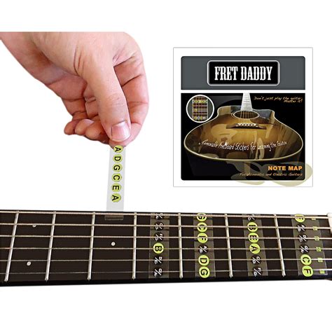 Chitarre E Bassi X Guitar Neck Fretboard Note Map Fret Sticker Lables Decals Learn Fingerboard