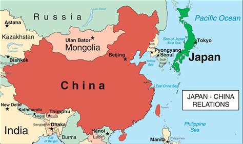 Map Of China And Japan World Map
